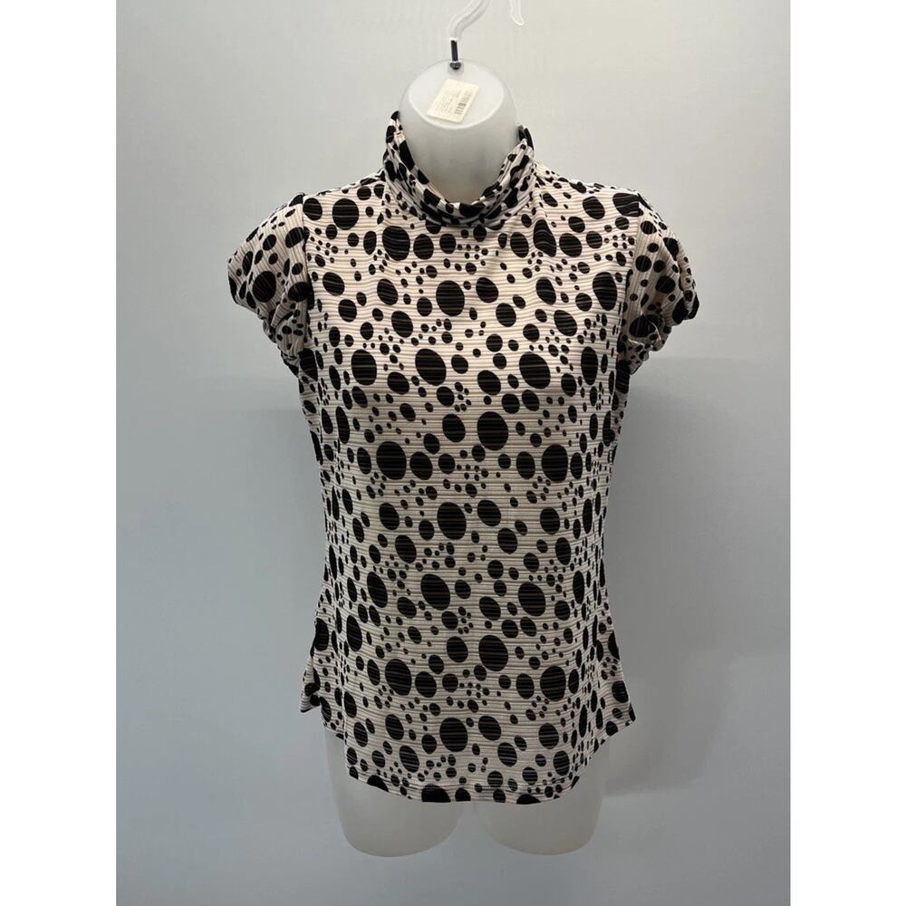 Cocomo Women’s Mock Neck Short Sleeve Lined Top Size Small